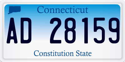 CT license plate AD28159
