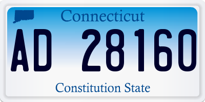 CT license plate AD28160
