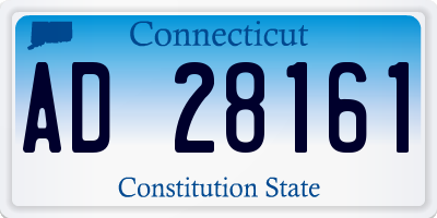 CT license plate AD28161