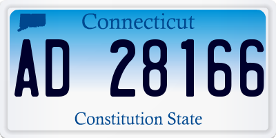 CT license plate AD28166