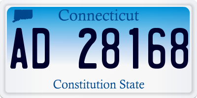 CT license plate AD28168