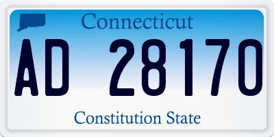 CT license plate AD28170