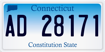 CT license plate AD28171