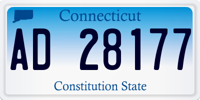 CT license plate AD28177