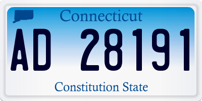 CT license plate AD28191