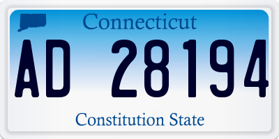 CT license plate AD28194