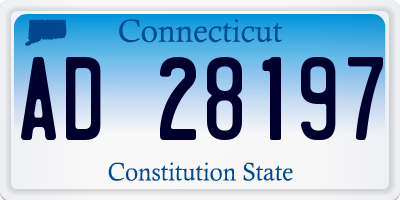 CT license plate AD28197