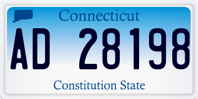 CT license plate AD28198