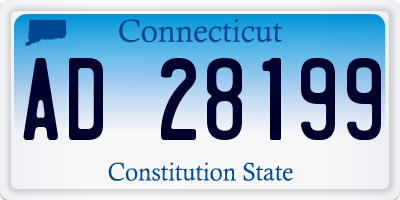 CT license plate AD28199