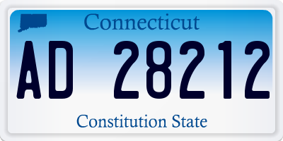 CT license plate AD28212