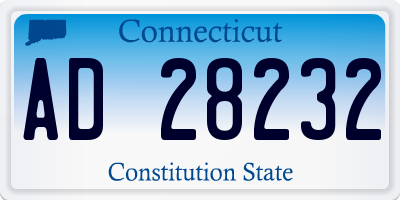 CT license plate AD28232