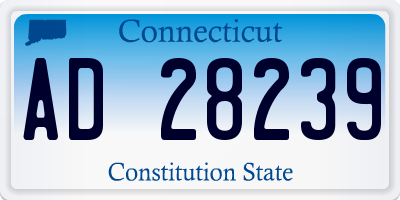 CT license plate AD28239