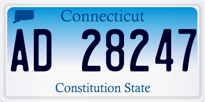 CT license plate AD28247