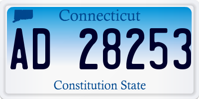 CT license plate AD28253