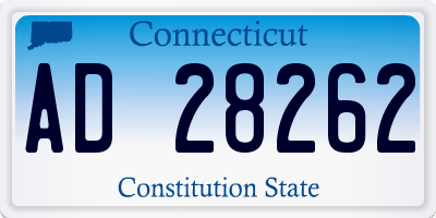 CT license plate AD28262