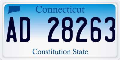CT license plate AD28263