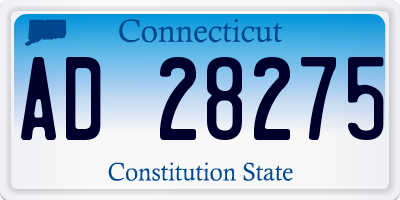 CT license plate AD28275