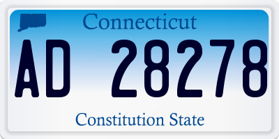 CT license plate AD28278