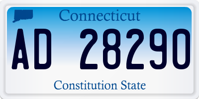 CT license plate AD28290
