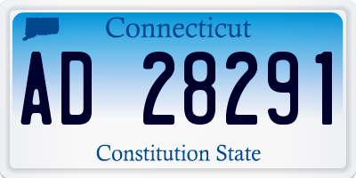 CT license plate AD28291