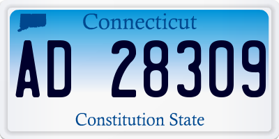 CT license plate AD28309