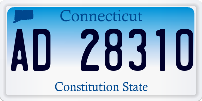 CT license plate AD28310