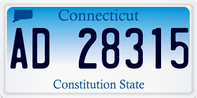 CT license plate AD28315