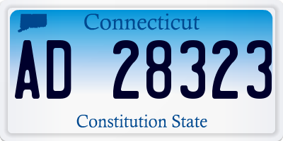 CT license plate AD28323