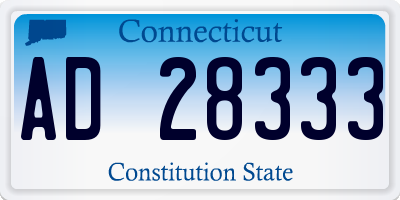 CT license plate AD28333