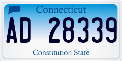 CT license plate AD28339