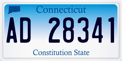 CT license plate AD28341