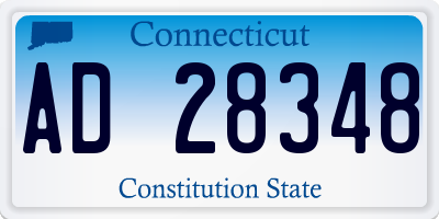 CT license plate AD28348