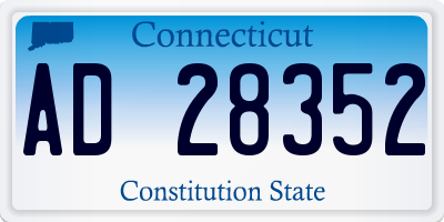 CT license plate AD28352