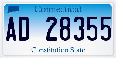 CT license plate AD28355