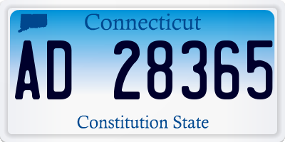CT license plate AD28365