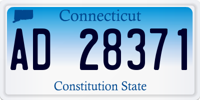 CT license plate AD28371