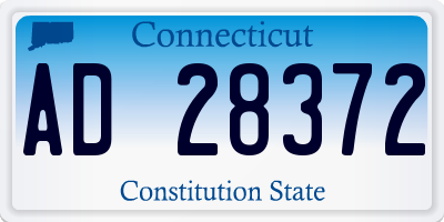 CT license plate AD28372