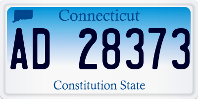 CT license plate AD28373