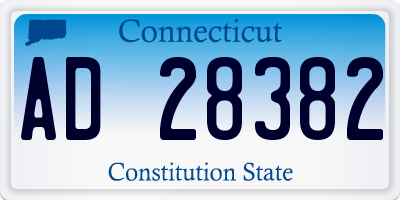 CT license plate AD28382