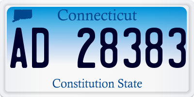 CT license plate AD28383