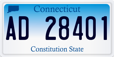 CT license plate AD28401