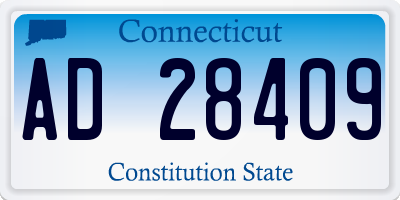 CT license plate AD28409