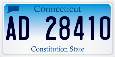 CT license plate AD28410