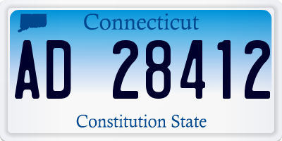 CT license plate AD28412