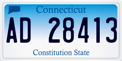 CT license plate AD28413