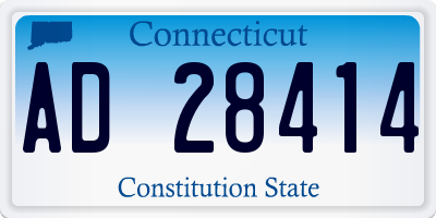 CT license plate AD28414