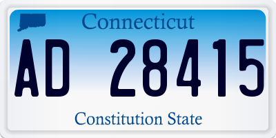 CT license plate AD28415