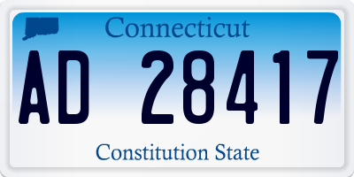 CT license plate AD28417