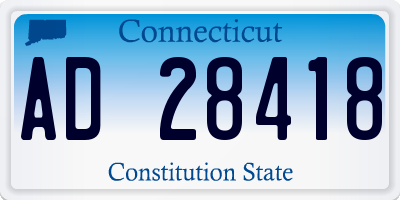 CT license plate AD28418