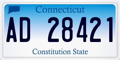 CT license plate AD28421